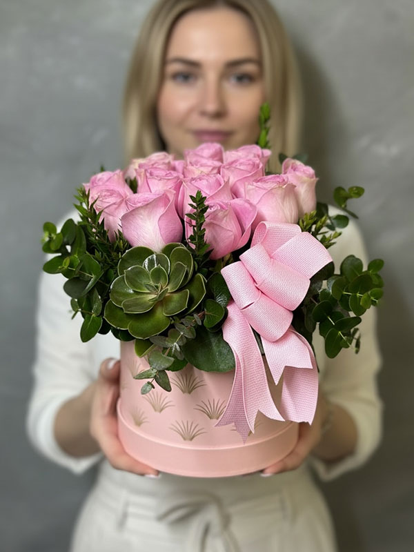 Kutuda 14'lü Pembe Gül